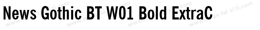 News Gothic BT W01 Bold ExtraCn字体转换